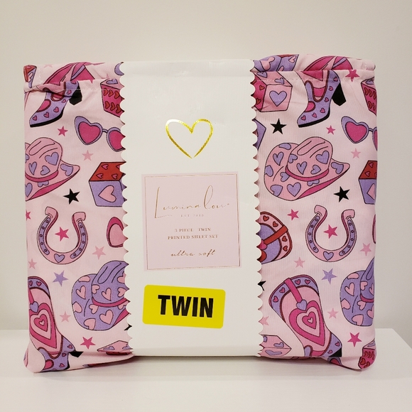 Other - Pink Cowgirl 3-Piece Bed Sheet Set TWIN Coastal Cowgirl Western Girly